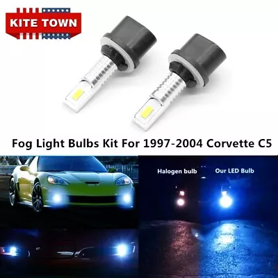 8000 For 1997-2004 C5 Corvette Fog Light Bulbs  Ice Blue LED SUPER BRIGHT 2X • $7.99