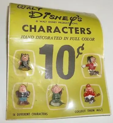 1960's Vending Machine Toy Prize Header Display  Walt Disney Disneykins Figures • $69.99