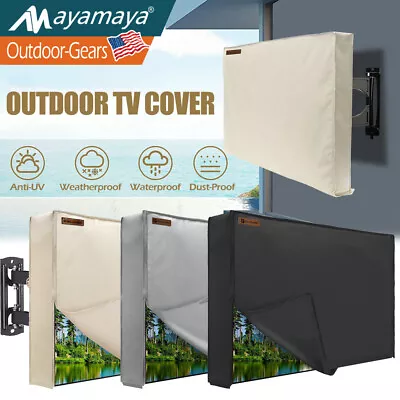 30 -65  Outdoor TV Cover For Flat Screens 600D Weatherproof Television Protector • $29.99