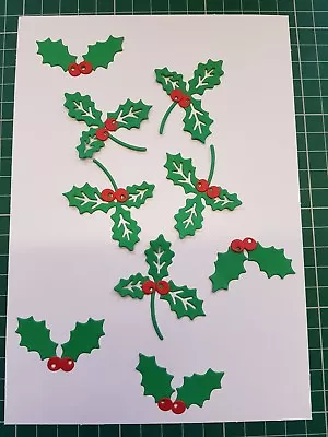 £1 • Buy Die Cut Holly And Berries 
