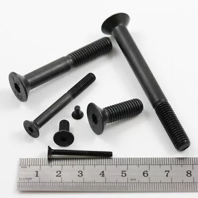 £5.79 • Buy M6 Steel Grade 10.9 Countersunk Hex Socket Machine Screws Black Csk Bolts