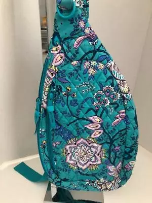 Nwt Vera Bradley Peacock Garden Essential Sling Backpack Bag Tote • $45