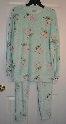 Star Wars Slumber Baby Yoda Minky Soft Pajama Jogger Set Green Munki M • $29
