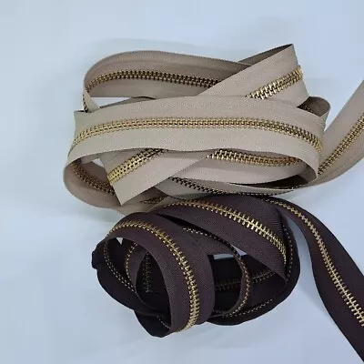 Genuine YKK Zipper Size #10 Metal Zipper Continuous - Tape Only Per Metre • $15