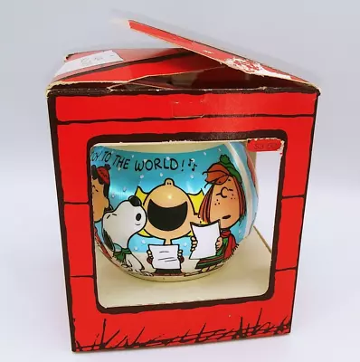 Vintage 1978 Joy To The World Peanuts Gang Charlie Brown Silk Thread 3  Ornament • $27.99