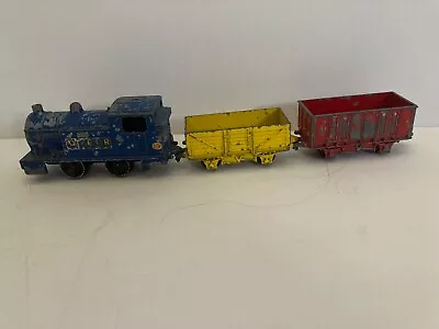 VINTAGE DINKY TOY STEAM TRAIN GER 87 WITH CARS 1970's • $1