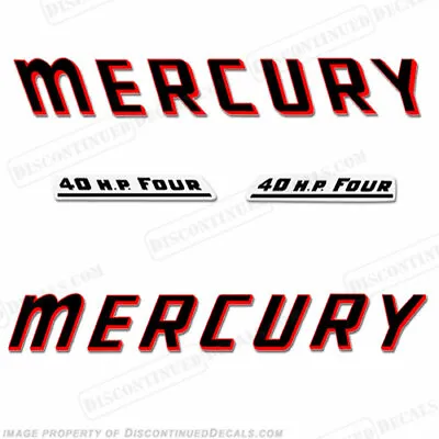 Fits Mercury 1961 40HP Outboard Engine Decals • $49.95