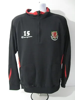 Wales Player Issue Worn 2008 Champion #15 Football Zip Top Mens XL (Used) • £12.99