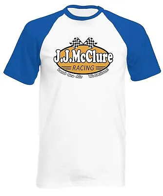 JJ McClure Racing Cannonball Short Sleeve Baseball Shirt - Run Burt Reynolds 80s • £14.99