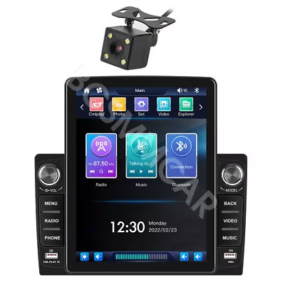 9.5in 2Din Car Stereo Radio MP5 Carplay Mirror Link Vertical Screen With Camera • $125.51