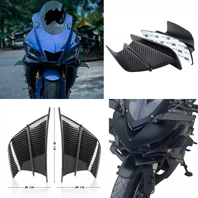$18.69 • Buy For YAMAHA R15 R25 R3 R6 R1 FZ1 FZ6 FZ8 Aerodynamic Fixed Wind Wing Kit Spoiler