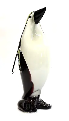 Large 18  Vintage Murano Glass Penguin Figure Sculpture  • $212