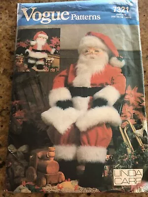 🌸 Vogue #7321 - Christmas - Two Size 26  & 49  Stuffed Santa Doll Pattern  Ff • $11.39