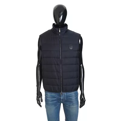 BERLUTI 2120$ Quilted Vest / Gilet / Bodywarmer In Black Scritto Jacquard Nylon • $1043