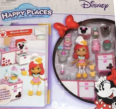 Disney SHOPKINS Happy Places Minnie Mouse Waffle Kitchen Goldie Bow Lil Shoppie • $35