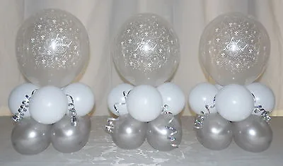 £6.99 • Buy 3 Table  - Just Married - Wedding -  Party - Balloon Display - Table Centrepiece