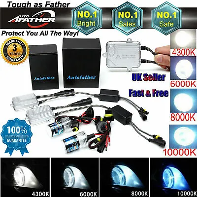 55W HID KIT Xenon Slim H7 H1 H3 H8/H9/H11 9006/HB4 9005/HB3 Headlight All Colors • £11