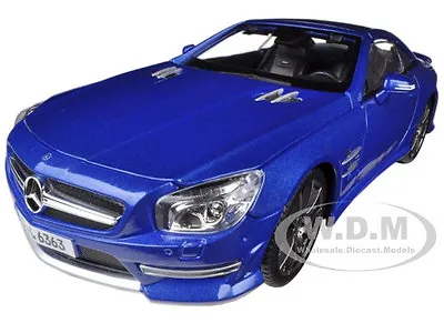 2012 Mercedes Sl 63 Amg Blue 1/18 Diecast Model Car By Maisto 36199 • $37.99