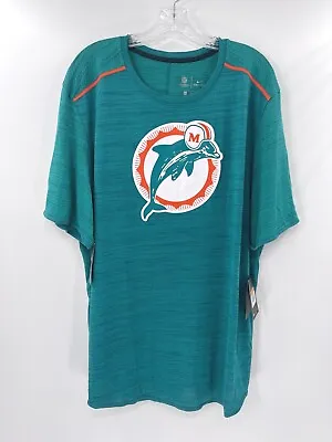 Miami Dolphins Team Issued Player Throwback Logo Aqua Dri-fit Shirt Brand New ! • $59.99