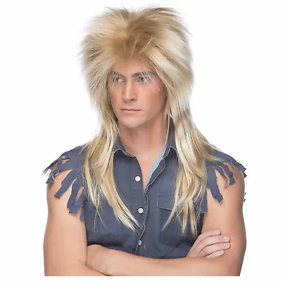 80's Heavy Metal GLAM Rock Poison Def Leppard WIG Long Rocker Costume Blonde • $40.15