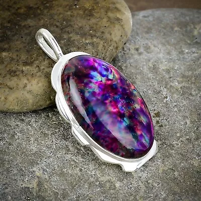 Multi Flash Labradorite Gemstone Handmade 925 Sterling Silver Jewelry Pendant • $10.99