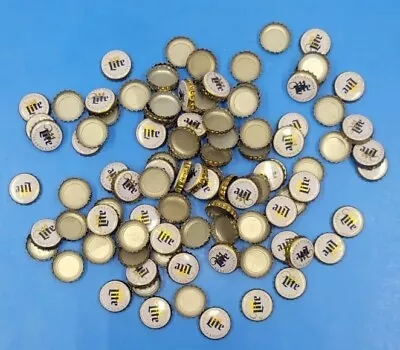 Lot Of 100+ Miller LIGHT BEER BOTTLE CAPS Twist Offs Upcycle Arts Crafts • $9.99