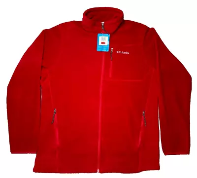 Columbia Men's Medium Red Softshell Jacket Full Zip Soft • $39.99