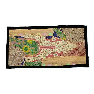 Vintage Embroidered Patchwork Indian Hippie Bohemian Tapestry Wall Hanging Ag • $19.99