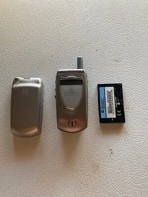 Motorola Mercedes V60x Vintage Flip Phone CDMA Silver • $140