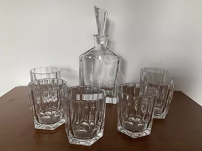 Nachtmann Aspen Decanter With 6 Whisky Tumblers • £50