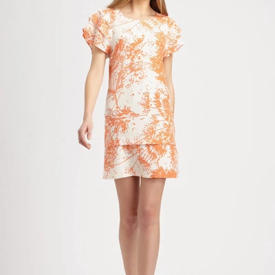 $32 • Buy RACHEL ZOE Ines Silk Tiered Floral Shift Dress Sz 10 Cocktail Sundress Sheath