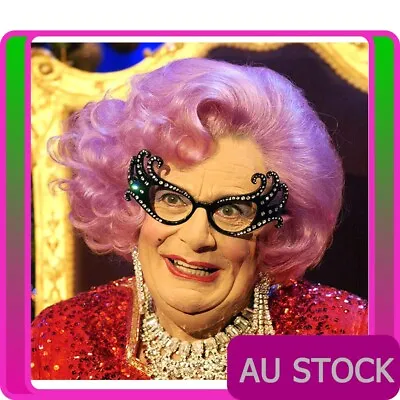 Dame Edna Everage Aussie Fancy Costume Party Wig + Glasses Drag Queen Celebrity • £15.89