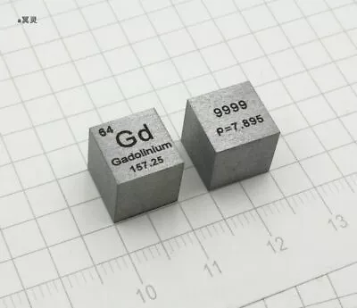 Purity 99.99% Pure Gadolinium Gd Carved Element Periodic Table 10 Mm Cube 7.92g • $34.50