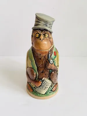 Figural Monkey Beer Stein Golden Crown E&R West Germany Collectible • $150