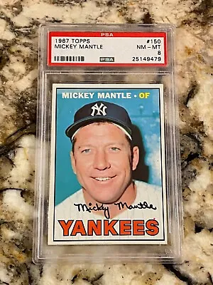 1967 Topps Mickey Mantle #150 Psa 8 Centered High End Sharp Yankees Hof Beauty • $2867