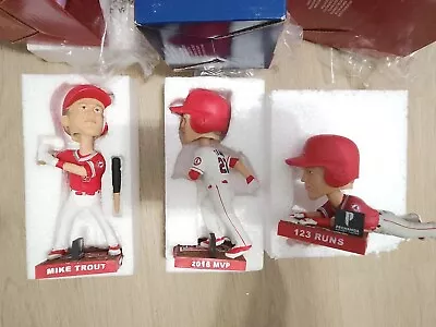 Angels MIKE TROUT 2016 MVP Bobblehead X 3 COMPLETE SET Of All 3 SGA 2017 • $45