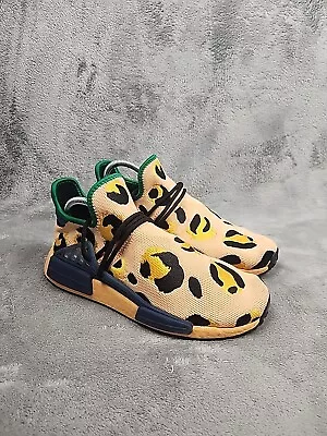 Adidas Hu NMD Fred Flintstone Pharrell Animal Print Amber HP3221 Mens 7.5 • $69.97