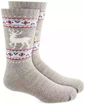 Sun + Stone Men's Deer Geo Stripe Fleece-Lined Socks One Size • $3.40