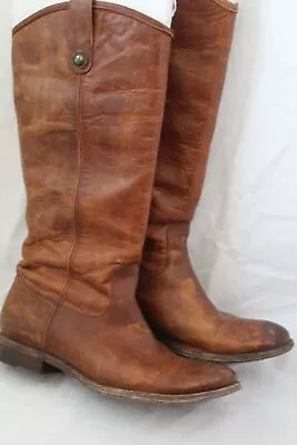 FRYE 9 B Cognac Brown Leather Melissa Button 2 Tall Boots • $29.99