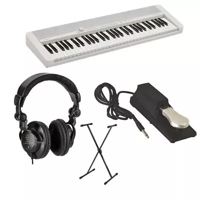 Casio Casiotone CT-S1 61-Key Piano Style Portable Keyboard White Accessory Kit • $332.84