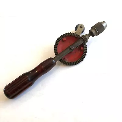 Vintage 11  Hand Drill Crank Wodd Handle Millers Tools Co. Massachusetts USA • $14.95