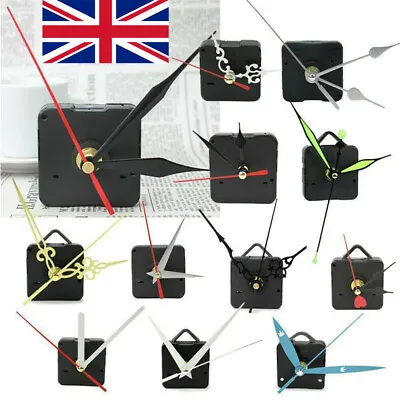 Quartz Clock Movement Mechanism Sweep Silent Wall Repair Kit Replacement DIY • £5.21