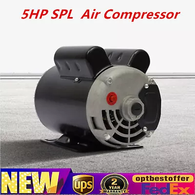 Air Compressor Electric Motor 5 Hp Spl Horsepower Single Phase 5/8  Keyed Shaft • $144.90