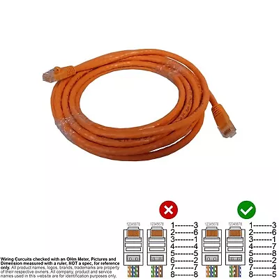 RJ45 UTP Crossover 1236 4578 Network Patch Cable C6 550MHz  14FT SKU 144656 New • $7.40