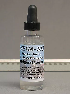 MEGA-STEAM ORIGINAL CEDAR SMOKE FLUID SCENTED  Train Lionel Steam Liquid JTM100 • $6.94