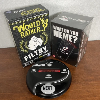 $34.41 • Buy Board Game Lot What Do You Meme Would You Rather & Catch Phrase
