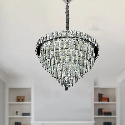 Modern Chandelier Ceiling Light Shade Acrylic Crystal Droplet Pendant Lamp Light • £145.89