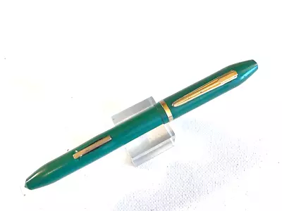 Vintage Green Arnold Fountain Pen  FINE Gold Plate Nib.  Guaranteed To Write! • $18.99