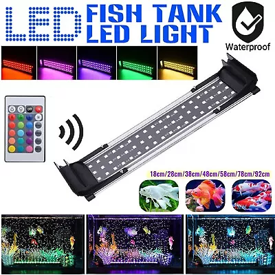 Aquarium Fish Tank Aquarium Light Waterproof Full Spectrum Underwater LED Light • $64.99