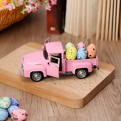 Easter Pink Resin Truck Easter Egg Decoration Cute Pink Truck Egg Decoration • $19.79